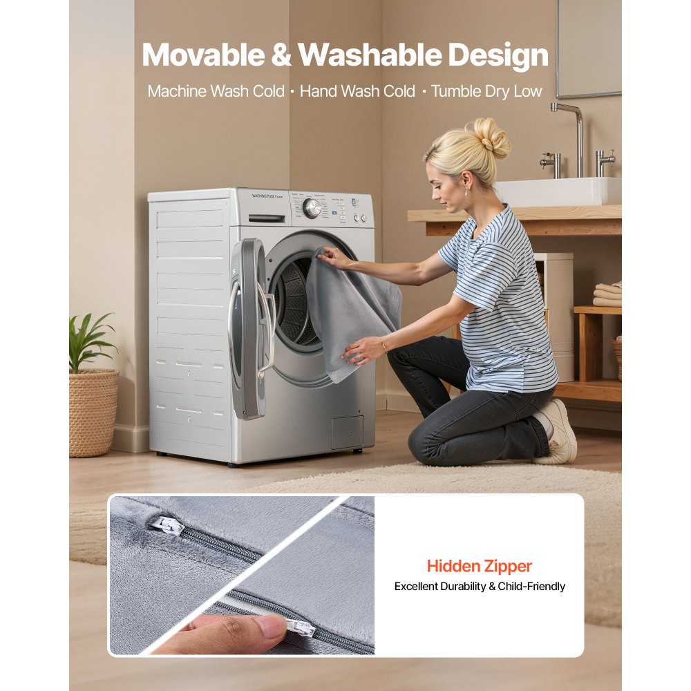 VEVOR Divano per Bambini, Sedia Pieghevole per Bambini con Braccioli, Spugna 28D e Pelo Corto, Trasformabile in Sdraio, Divano per Gioco Divertenti o per Rilassarsi Comodamente, M, Grigio