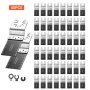 VEVOR 50PCS Bi-Metal Oscillating Saw Blades, Universal Quick Release Oscillating Multi Tool Blades, Multitool Tool Blades for Nails, Soft Metal, Wood, Compatible with Dewalt Milwaukee Bosch Ryobi