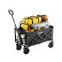 VEVOR Carrelli Pieghevoli da 120 L Capacità di Peso 102,06 kg Carrello Multiuso per Esterni Resistente con Ruote per Tutti Terreni, Maniglia Regolabile, per Spiaggia, Alimentari, Giardino, Nero