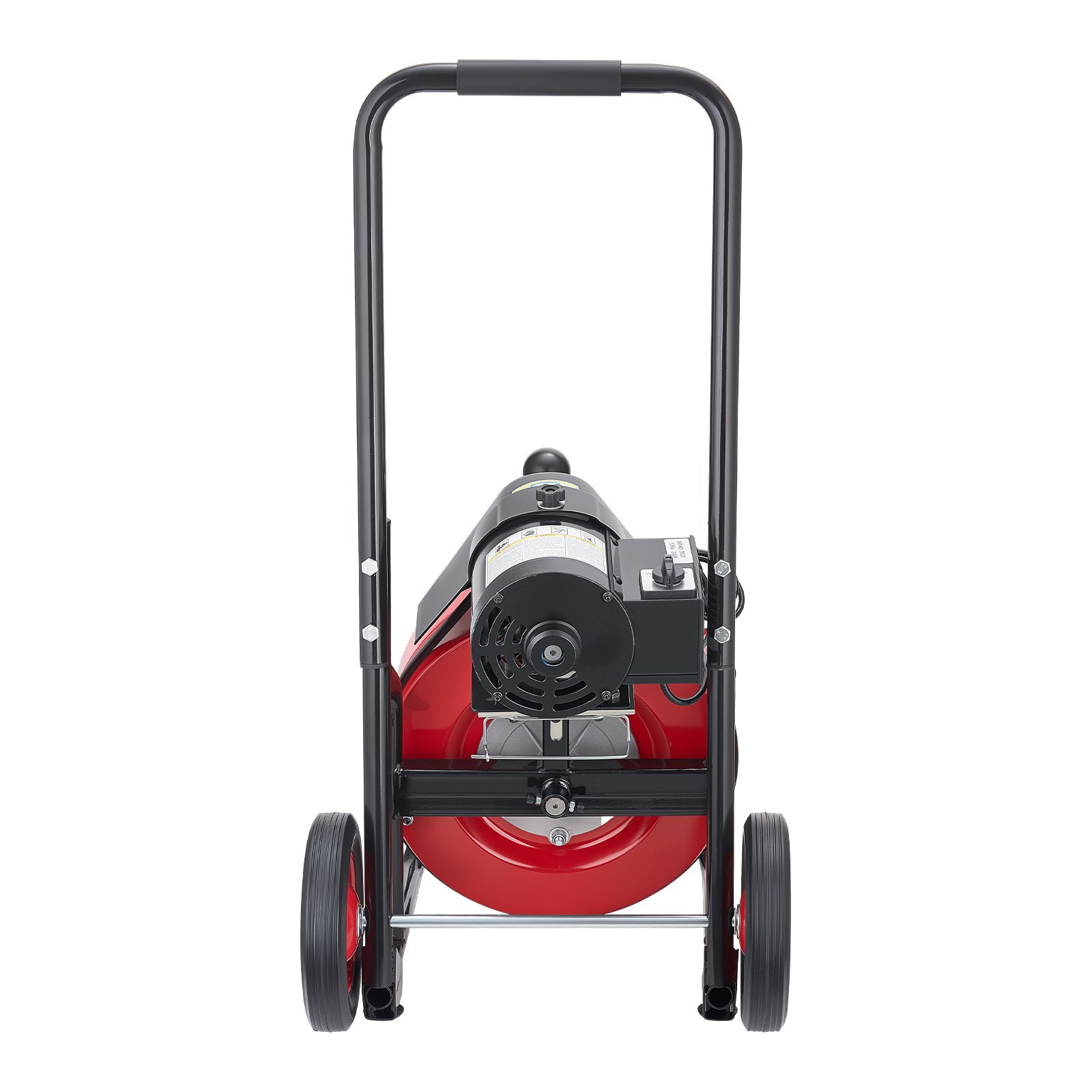 VEVOR Sturatubi Elettrico 30 m x 9,5 mm, Sonda per Fognature con Avanzamento Automatica su Ruote Portatile, 4 Lame e Interruttore a Pedale, per Tubi con Diametro da 5 a 10 cm, per Scarichi e Lavandini