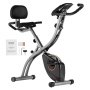 VEVOR Cyclette Pieghevole, Cyclette Pieghevole da Fitness  Comodo Cuscino del Sedile, Monitor LCD, Cyclette con Resistenza Magnetica Regolabile, Cyclette Verticale da Interno per Allenamento Interno