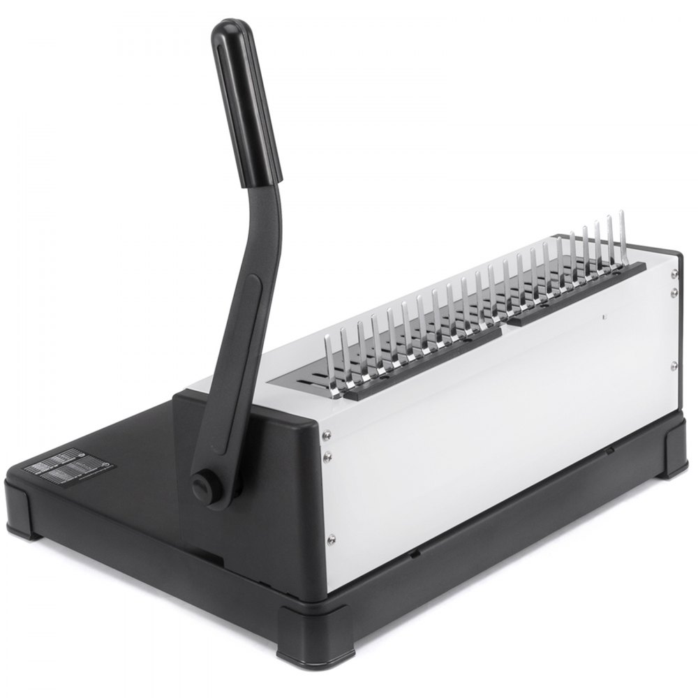 VEVOR Cucitrice Macchina per Rilegatura a Pettine Macchina Rilegatrice per Perforatore a Bobina SD-220B a 21 Fori per Fogli A4 da 400 Fogli
