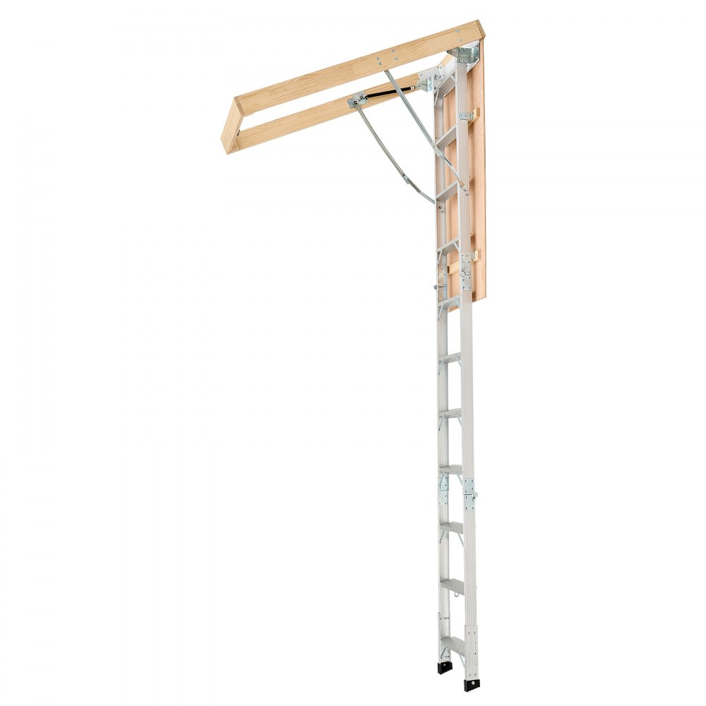 VEVOR Scala per Soffitta, Capacità di Carico Elevata di 170 kg Scala Pieghevole in Alluminio Multiuso, Altezza Regolabile da 3 a 3,13 m Adatta ad Altezze del Soffitto da 2,3 a 3 m per Comodo Accesso