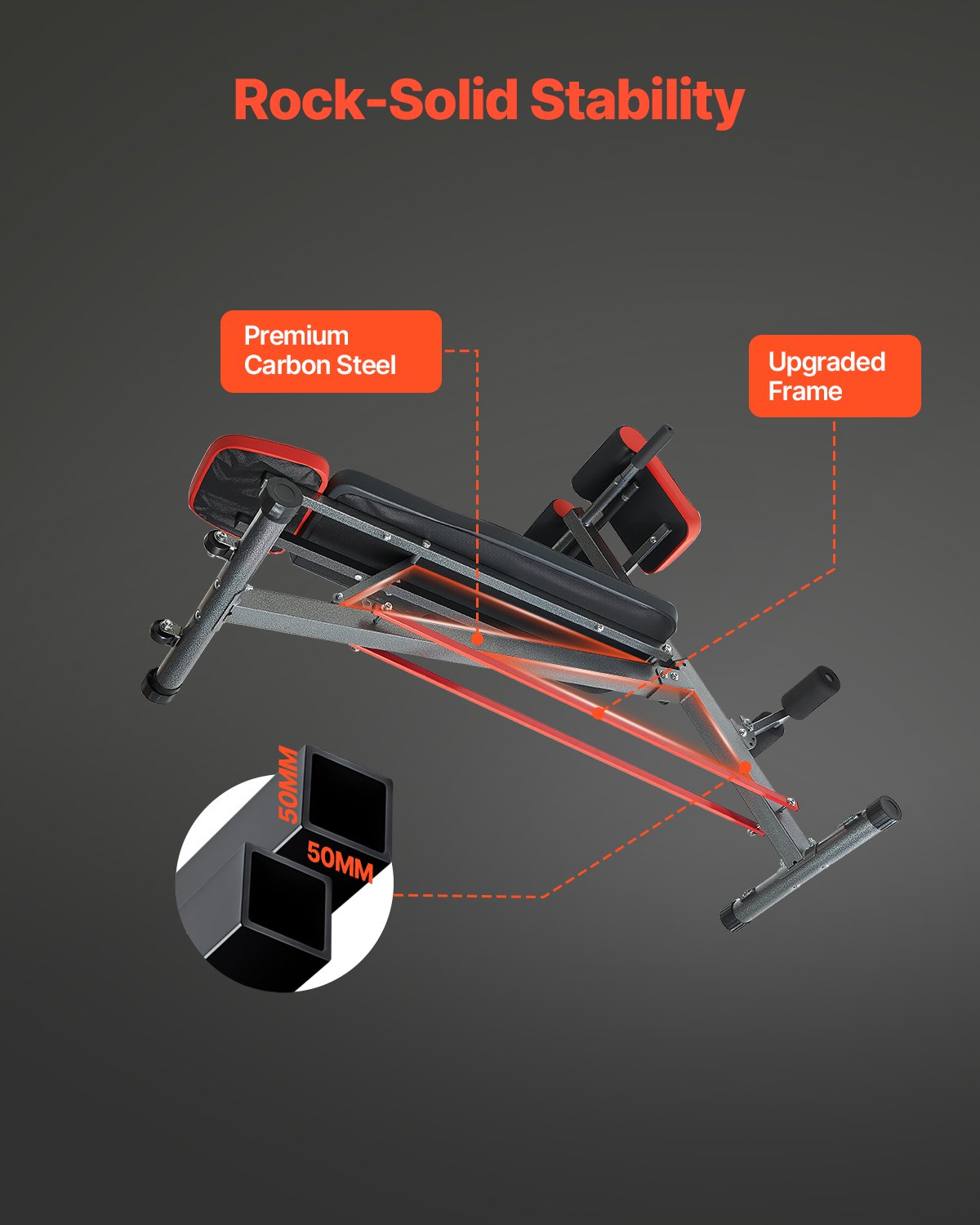 VEVOR Multifunctional Weight Bench for Full Body Workout, Hyperextension Bench Roman Chair, Adjustable Extension Equipment with 300 kg Abdominal Muscle Training, Exercise Equipment for Gym