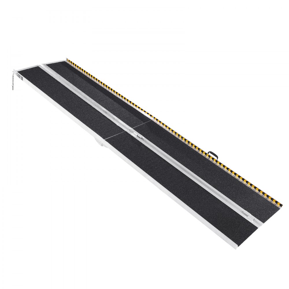 VEVOR Portable Wheelchair Ramp 3 m 363 kg Load Capacity Non-Slip Aluminum Folding Threshold Ramp Foldable Wheelchair Ramp for Mobility Scooters Disabled Person's Ramp for House Steps Stairs Doors Curbs