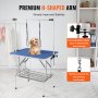 VEVOR Tavolo per Toelettatura per Animali Domestici, Tavolo per Toelettatura Bellezza per Cani Gatti, Tavolo Toelettatura Pieghevole per Toelettatura di Cani 2 Lacci 2 Bracci Portata max. da 149,7kg