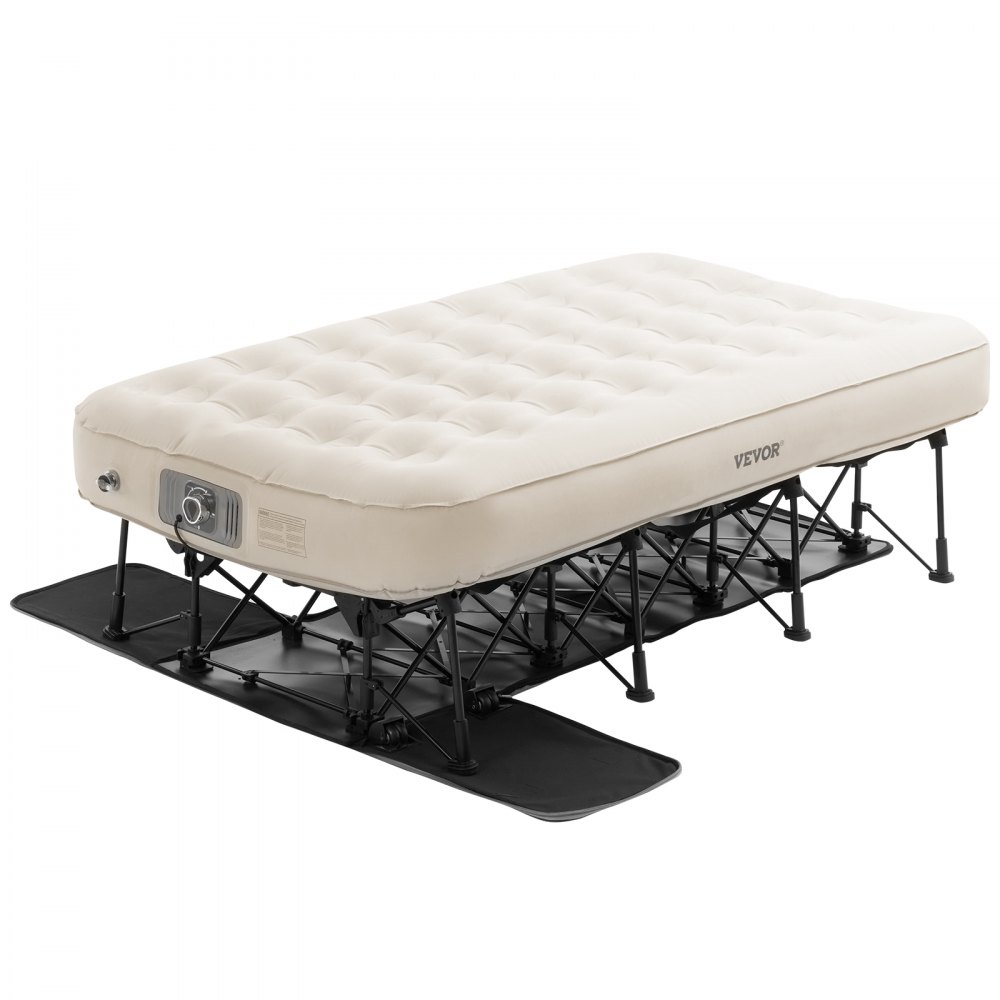 VEVOR Air Mattress with Frame 1885x1050x580 mm, Inflatable 1-Person Camping Bed with Built-in Pump, Portable Air Beds Support 136 kg, Inflatable Bed for Guests When Camping, Traveling