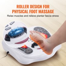 VEVOR Stimolatore per Circolazione dei Piedi, 25 Modalità 99 Livelli di Intensità, Massaggiatore per Piedi EMS e TENS per Neuropatia, Stimolatore Elettrico per Piedi con Rullo per Massaggio Fisico