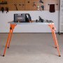 VEVOR Tavolo da Saldatura Pieghevole 533 x 1118 mm Banco da Lavoro per Saldatura, Altezza Regolabile su 4 Livelli, Banco da Lavoro in Acciaio al Carbonio, 6 Slot per Utensili, Fori di Fissaggio 16 mm