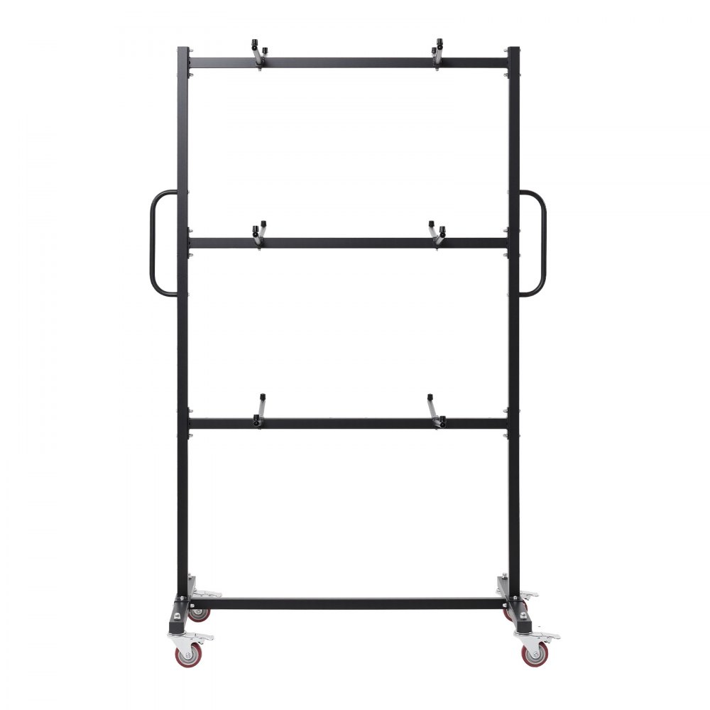 VEVOR Folding Table and Chair Rack Cart 181.5 kg Holds 24 Chairs & 6 Tables, for Large Event, Heavy-Duty Carbon Steel, Easy to Move, Storage Dolly, with Swivel Casters Locking Wheels, Waterproof Cover