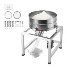 VEVOR Setaccio Farina Elettrico Vibrante 40+100 Maglie 25 W per Polvere Alimenti