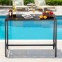 VEVOR Outdoor Bar Table, 120 x 37.5 cm Patio Bar Table, Waterproof Top & Sturdy Metal Frame, Rectangle Counter Height Dining Tables, Outdoor Furniture for Balcony, Yard, Hot Tub, Poolside, Indoor