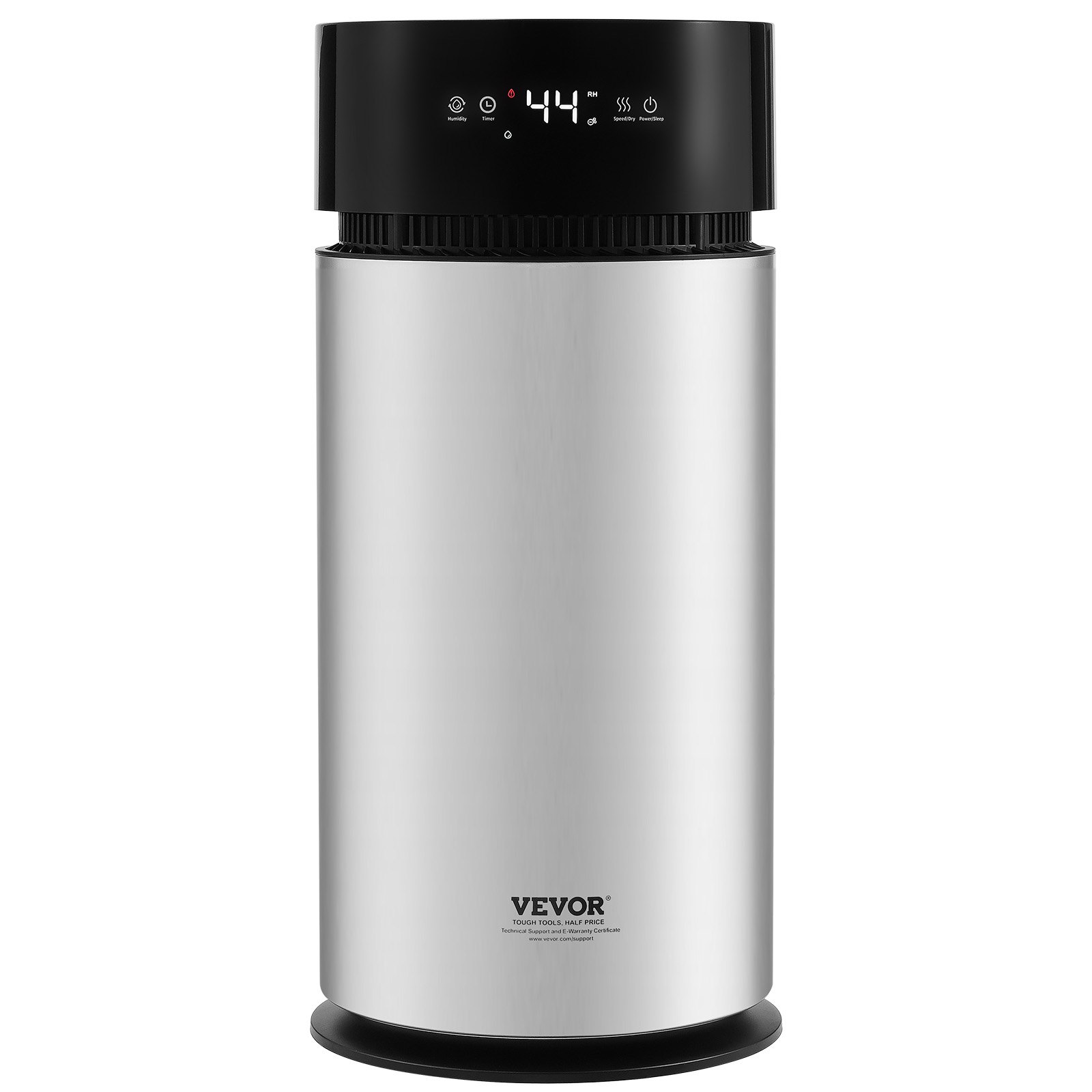 VEVOR Umidificatore Evaporativo Intelligente da 10 Litri, Copertura di 100 m², Umidificazione 1000 mL/h, 3 Velocità, Timer da 1 a 14 ore, Filtro di Qualità, Modalità Sonno Silenzioso Camera da Letto