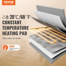 VEVOR Cuccia Gatti Riscaldata 40-60℃ da Esterno Cuscinetto Riscaldato 30W