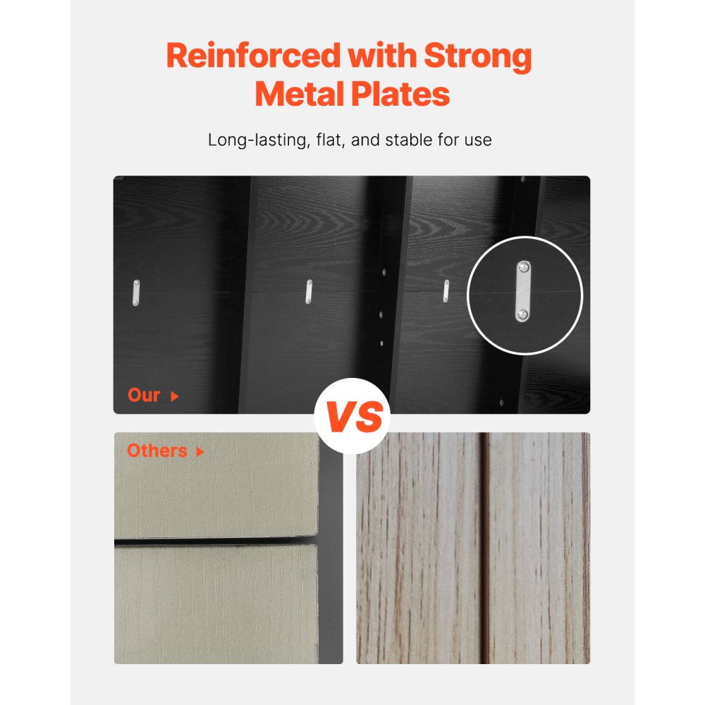 VEVOR Rectangular Dining Table, Kitchen Table, Wooden Table (160 cm / 150 kg load capacity) for 4-6 people, Farmhouse Dining Room Furniture, Conference Table for Kitchen, Home, Living Room, Brown (Table only)