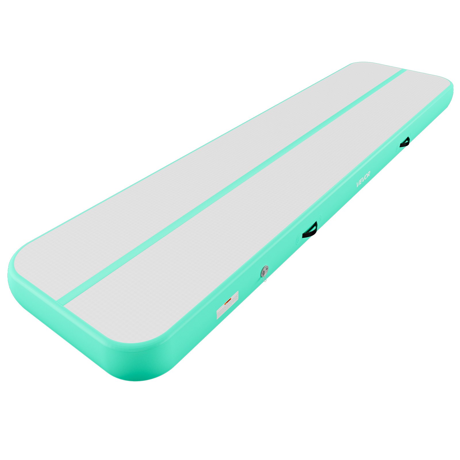 VEVOR Tappetino Gonfiabile per Ginnastica Lunghezza 4 m Colore Verde Menta con Pompa Elettrica, Spessore 20 cm, Carico max 200kg, per Palestra Spiaggia Parco, Esercizio di Yoga Cheerleading Acrobazie