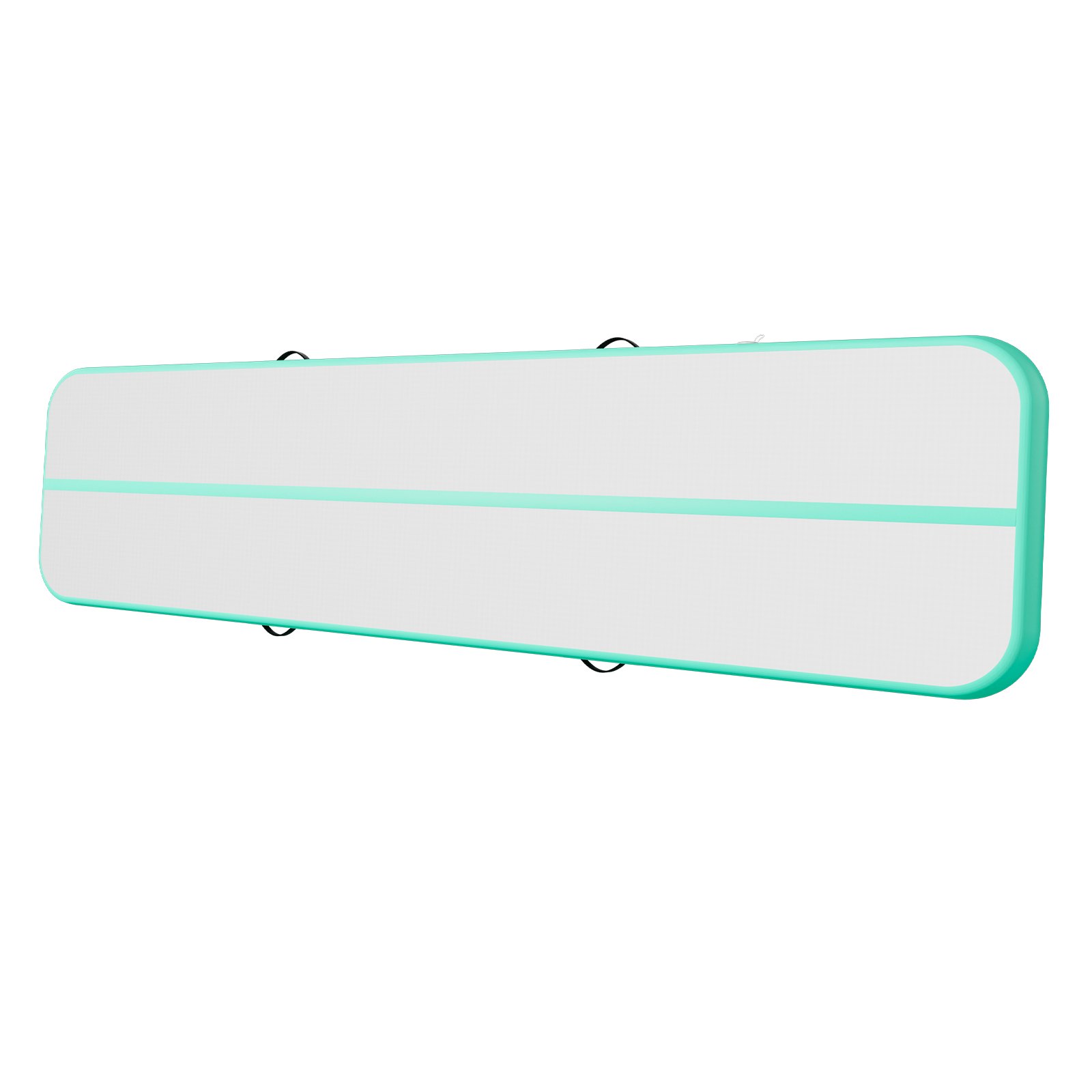 VEVOR Tappetino Gonfiabile per Ginnastica Lunghezza 4 m Colore Verde Menta con Pompa Elettrica, Spessore 20 cm, Carico max 200kg, per Palestra Spiaggia Parco, Esercizio di Yoga Cheerleading Acrobazie