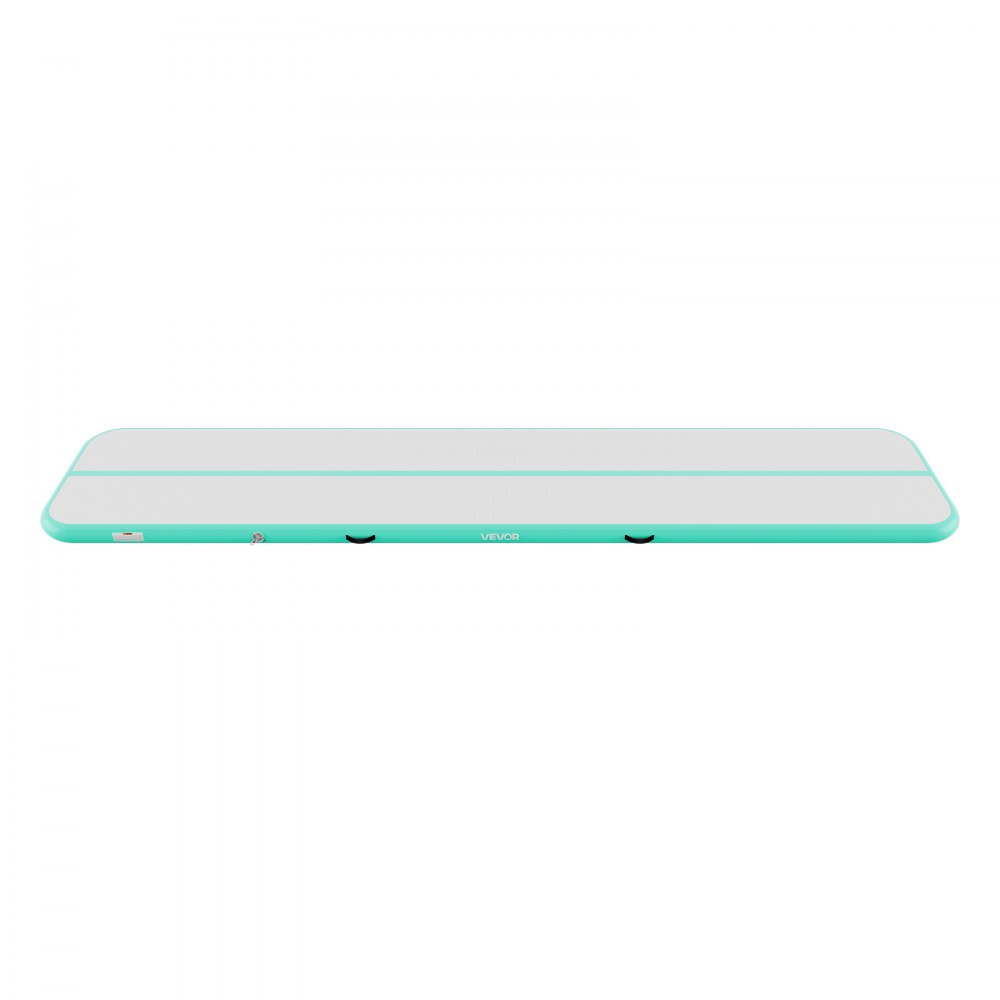 VEVOR Tappetino Gonfiabile per Ginnastica Artistica 5 m Colore Verde Menta con Pompa Elettrica, Spessore 10 cm, Carico max 200kg, per Palestra Spiaggia Parco, Esercizio di Yoga Cheerleading Acrobazie
