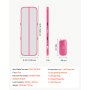 VEVOR Tappetino Gonfiabile Lunghezza 3m con Cilindro per Ginnastica Rosa con Pompa, Barile 60x100cm, Attrezzatura per Esercizio Fisico, Danza Artistica, Acrobazie, per Soggiorno, Palestra, Giardino