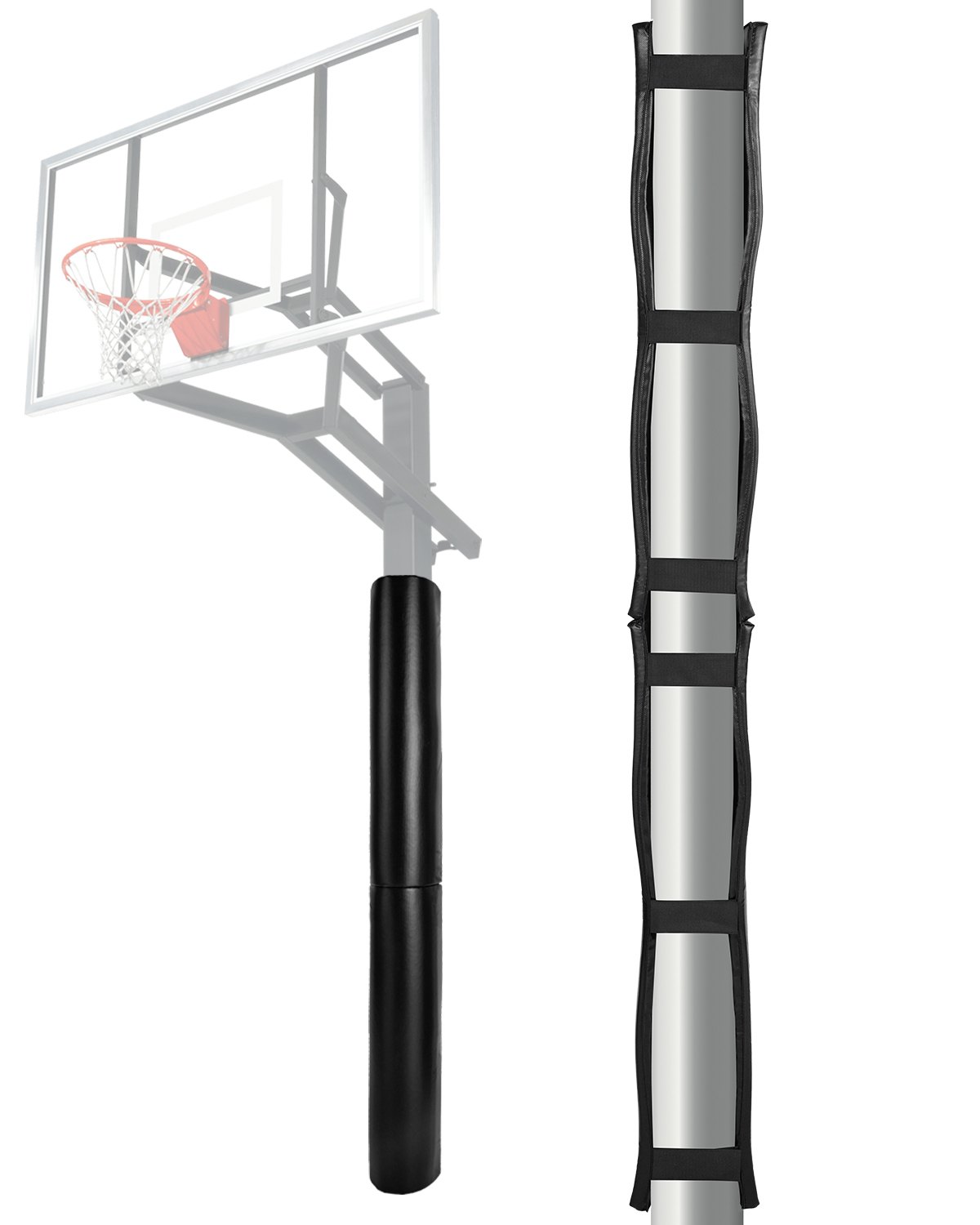 VEVOR Imbottitura per Palo da Basket Altezza 180 cm Imbottitura per Barre da Basket Quadrate da 40x40 a 115x115 mm Barre Tonde Diametro Esterno 50-160 mm, Cuscinetto Protettivo per Parco Giochi