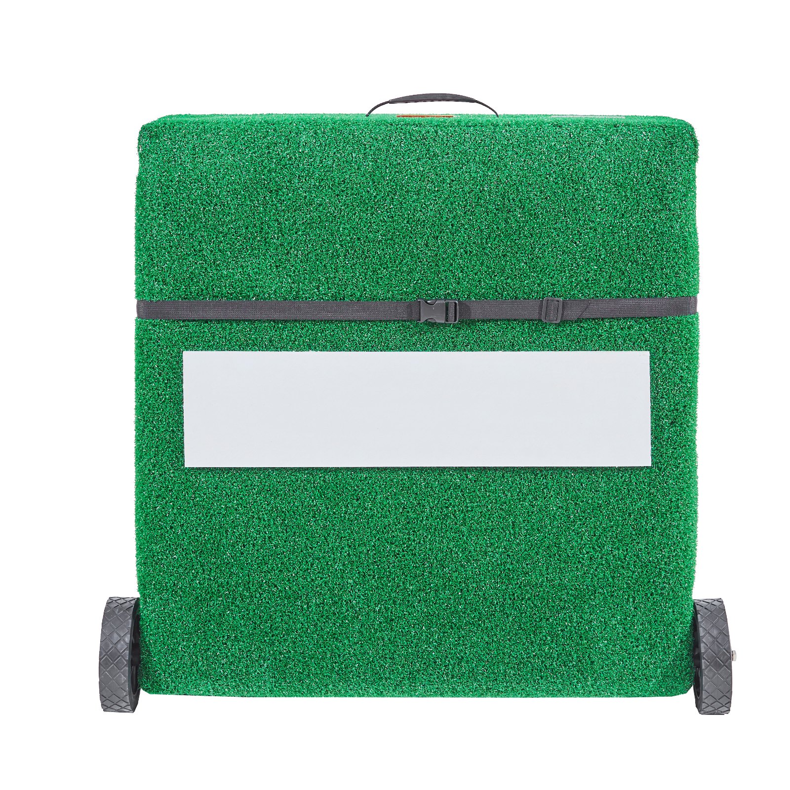 VEVOR Monte di Lancio Portatile per Baseball, 228,6 cm Aiuti per Lancio di Softball per Interni ed Esterni con Erba Sintetica Anti-Scolorimento, Gomma per Lancio, Maniglie per Trasporto, Verde