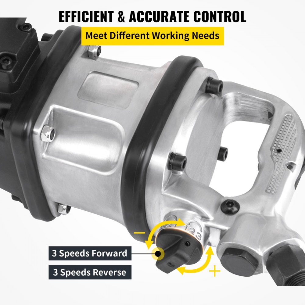 VEVOR Avvitatore Pneumatico da 1 "con Martello Pneumatico a Becchi Lunghi 3800 NM Velocità a Vuoto 4000 rpm Ingresso d'Aria 1/2 " Ampiamente Utilizzata su Camion, Pneumatici e Attrezzature Pesanti