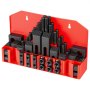 VEVOR 58 Piece 5/8" T-Slot Clamping Kit Hold Down Clamp 1/2"-13 Stud Size, for Bridgeport Mills, Standard Milling Machine, Drill Press, Heat Treated and Precision Ground, Flexible Height Adjustment
