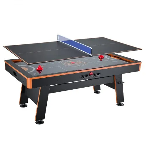 VEVOR Tavolo da Air Hockey Gioco a Tavolo 2m Ping-Pong e Biliardo in MDF Arcade Multifunzione, 2035 x 1095 x 812 mm, l'Intrattenimento, Feste, Sala Giochi, Set Completo di Accessori, Funzione 3-in-1