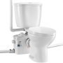 VEVOR Sistema di Triturazione per WC con Pompa Trituratrice 800 W, Scarico Posteriore WC Scarico Verso l'Alto per Seminterrato, Smaltimento dell'Acqua a Doppio Scarico, Kit Sistema Triturazione WC