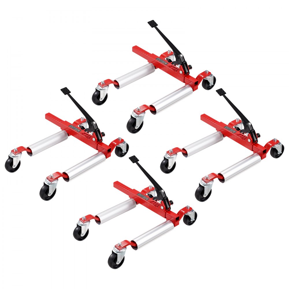 VEVOR Wheel Dolly Heavy Duty Vehicle Posizionamento Pneumatico Sollevatore Auto 1500Lbs 4 Confezione