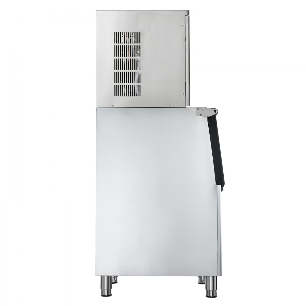 VEVOR Macchina per Ghiaccio Commerciale, Macchina per Cubetti di Ghiaccio da 204 kg Autopulente con Contenitore di Stoccaggio in Acciaio Inox da 113 kg, Touchscreen per Bar, Caffetteria, Ristorante
