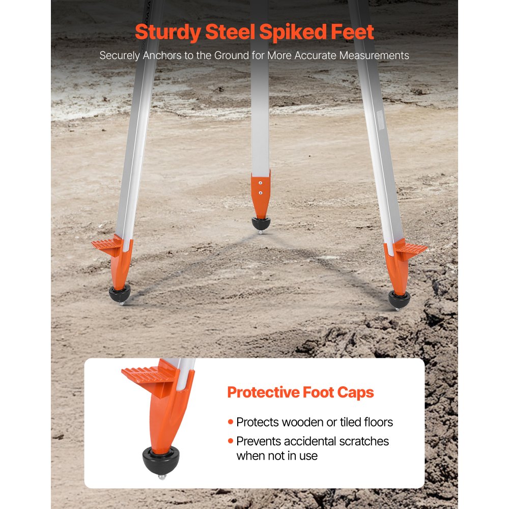 VEVOR Kit Livella Laser Rotante Raggio Rosso, Kit di Livella Laser Rotante con Treppiede, Portata max. 300 m, Pendenza Regolabile, Angolo Scansione Flessibile, Telecomando Custodia per Trasporto