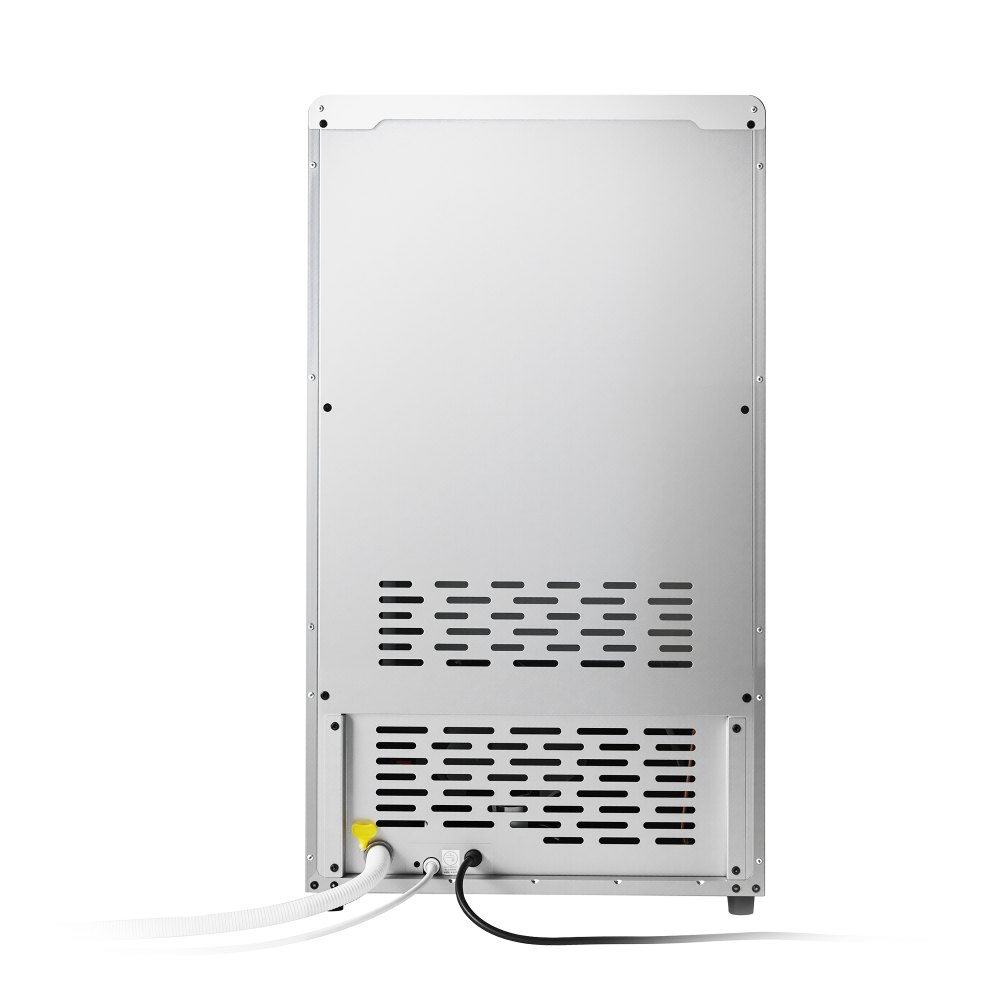 VEVOR Macchina per Ghiaccio Commerciale Produzione max. 59 kg/giorno Capacità di Stoccaggio 15 kg, Macchina per Ghiaccio Indipendente Sottobanco con Display a LED Autopulente per Bar Ristorante