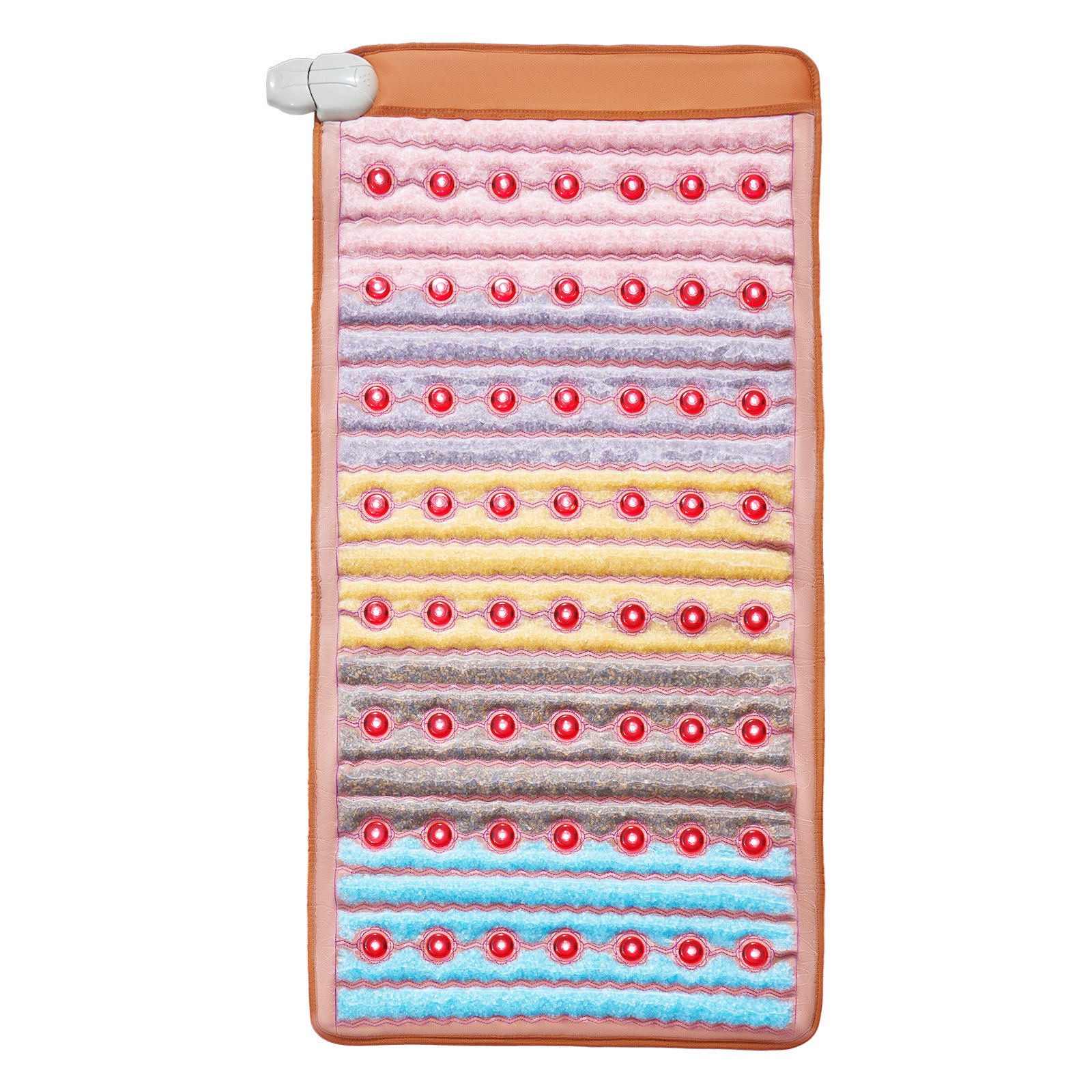 VEVOR Tappetino Riscaldante per Terapia con Ametista 5 Giade con Ioni Negativi Tappetino Luce Fotonica da 660 nm Temperatura tra 39°C-70°C, Tappetino per Sollievo Dolore alla Schiena 1040 x 510 mm