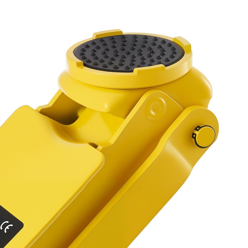 VEVOR Cric Idraulico a Carrello 3 Tonnellate a Basso Profilo, Cric Idraulico da Pavimento in Acciaio, a Doppio Pistone, Altezza di Sollevamento 75-500 mm, Ideale per Auto Sportivo, Moto, SUV e Camion