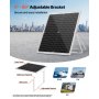 VEVOR Caricabatteria Solare da 30 W 12 V, Caricabatteria Solare con Regolatore MPPT Intelligente Staffa di Montaggio Regolabile, Impermeabile IP67 per Auto, Barche, Camper, Moto Rimorchi