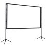 VEVOR Projector Screen with Stand, 100 Inch 160° Wide Angle Indoor Outdoor Projection Screen, 16:9 4K HD Wrinkleless Portable Dual-Tripod Screens with Carry Bag, for Movie Home Theater Presentation