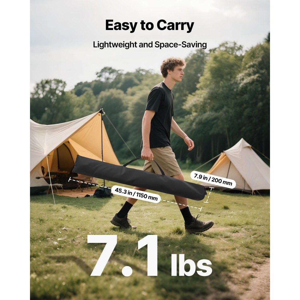 VEVOR Schermo per Proiettore con Supporto, Schermi Portatili Antirughe per Interni ed Esterni 160°, 4K HD 16:9, con Treppiede e Borsa per Trasporto, per Presentazioni Cinematografiche, Uffici