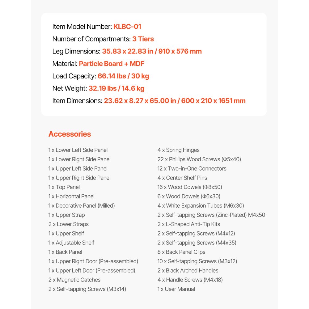 VEVOR Mobiletto Portaoggetti Sopra WC 600 x 210 x 1651 mm Organizzatore per Bagno, Capacità di Carico di 30 kg con Doppia Anta e Ripiano Regolabile, Mobile da Bagno con Ripiano Aperto, Bianco