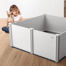 VEVOR Box per Parto Cani 152 x 152 x 61 cm Rotaie Tappetino per Pipì Bianco