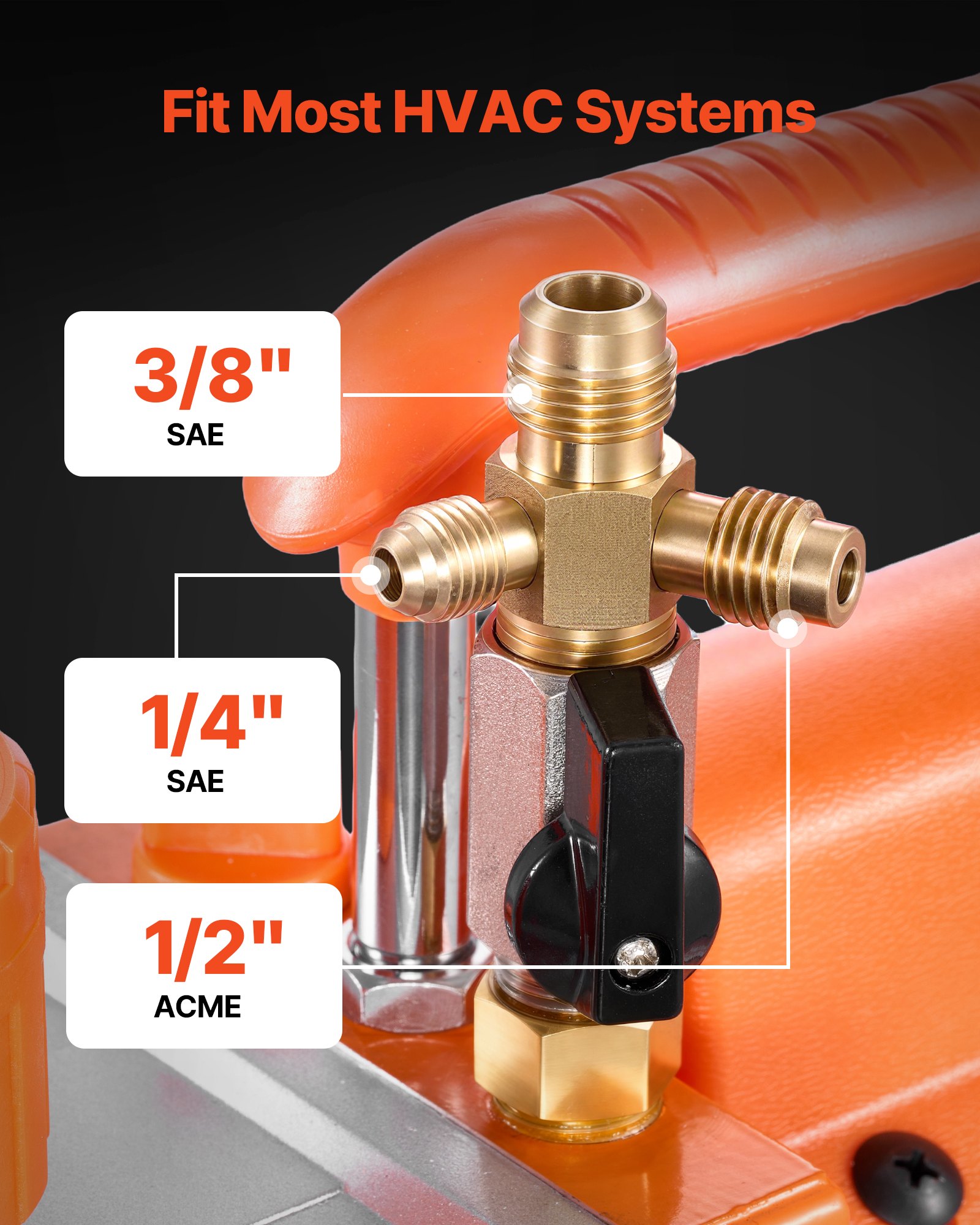 VEVOR Kit Pompa per Vuoto e Manometro 7 CFM 198 L/min Pompa per Vuoto a Palette Rotanti a 2 Stadi per Aria Condizionata con Borsa per Trasporto Compatibile con R134a R22 R410a