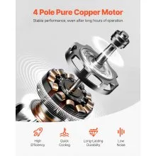 VEVOR Pompa per Vuoto 3,5 CFM HVAC Pompa per Vuoto Monostadio per AC Auto