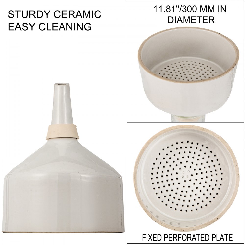 Vevor Kit Per Aspirazione A Vuoto Apparecchio Di Buchner Imbuto 5000 Ml/300 Mm
