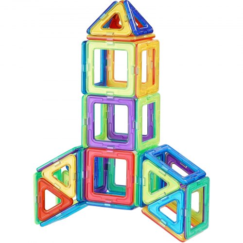 VEVOR Piastrelle Magnetiche 181 Pezzi | Blocchi Da Costruzione Con Auto E Ruota Panoramica, Set STEM Per Bambini