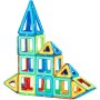VEVOR Piastrelle Magnetiche 125 x 125 x 6 mm Blocchi da Costruzione Magnetici per Bambini 62 Pezzi, Set di Costruzioni Magnetiche con Gruppi di Ruote, Giocattoli Educativi Sensoriali STEM da Impilare