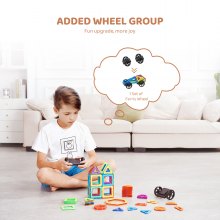 VEVOR Piastrelle Magnetiche 62 Pezzi Set di Costruzioni Magnetiche per Bambini