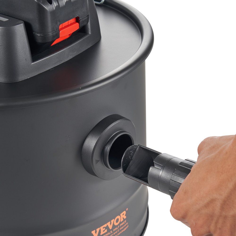 VEVOR Aspiracenere, Capacità 15 L Aspirapolvere per Caminetti con Aspirazione Inversa, Potente Aspirazione, Cavo di Alimentazione 1,8 m Aspirazione Massima 10 Kpa, per Caminetti, Stufe a Pellet, Nero