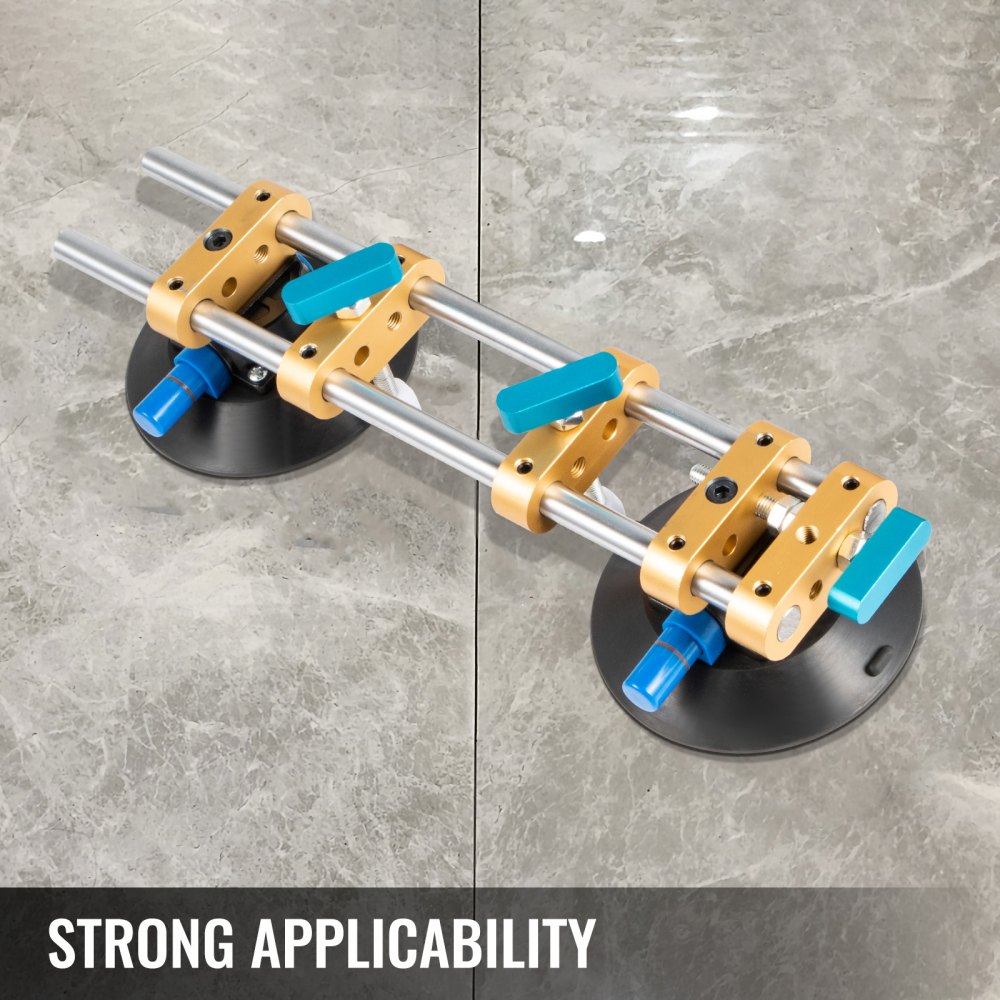 VEVOR Incastonatore di Cuciture senza Cuciture 152 mm, con Due Ventose a Vuoto, Strumento di Aggraffatura a Ventosa con Manopole Regolabili,  Strumento d'Installazione in Marmo, Per Marmo, Pavimento