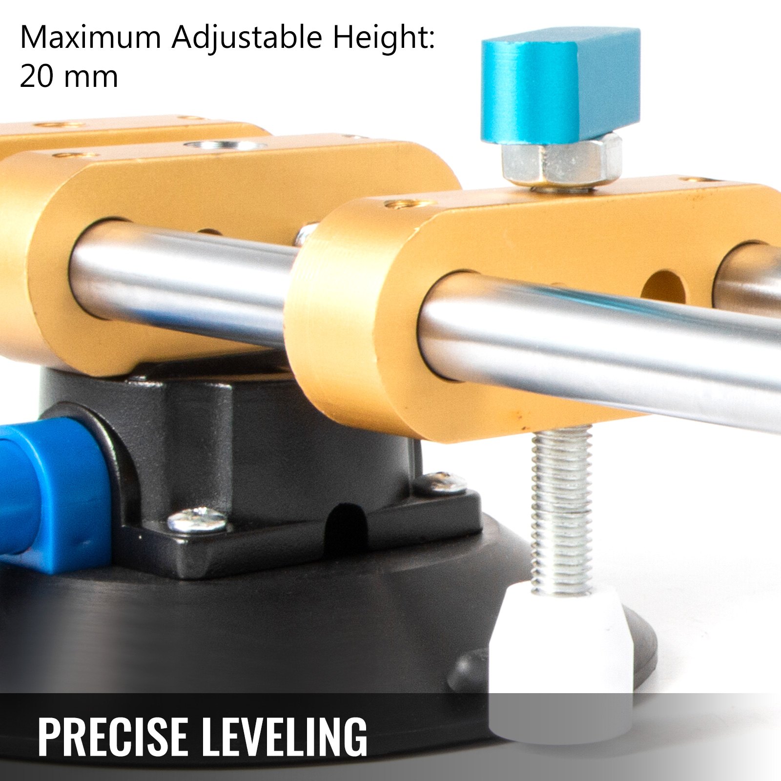 VEVOR Incastonatore di Cuciture senza Cuciture 152 mm, con Due Ventose a Vuoto, Strumento di Aggraffatura a Ventosa con Manopole Regolabili,  Strumento d'Installazione in Marmo, Per Marmo, Pavimento