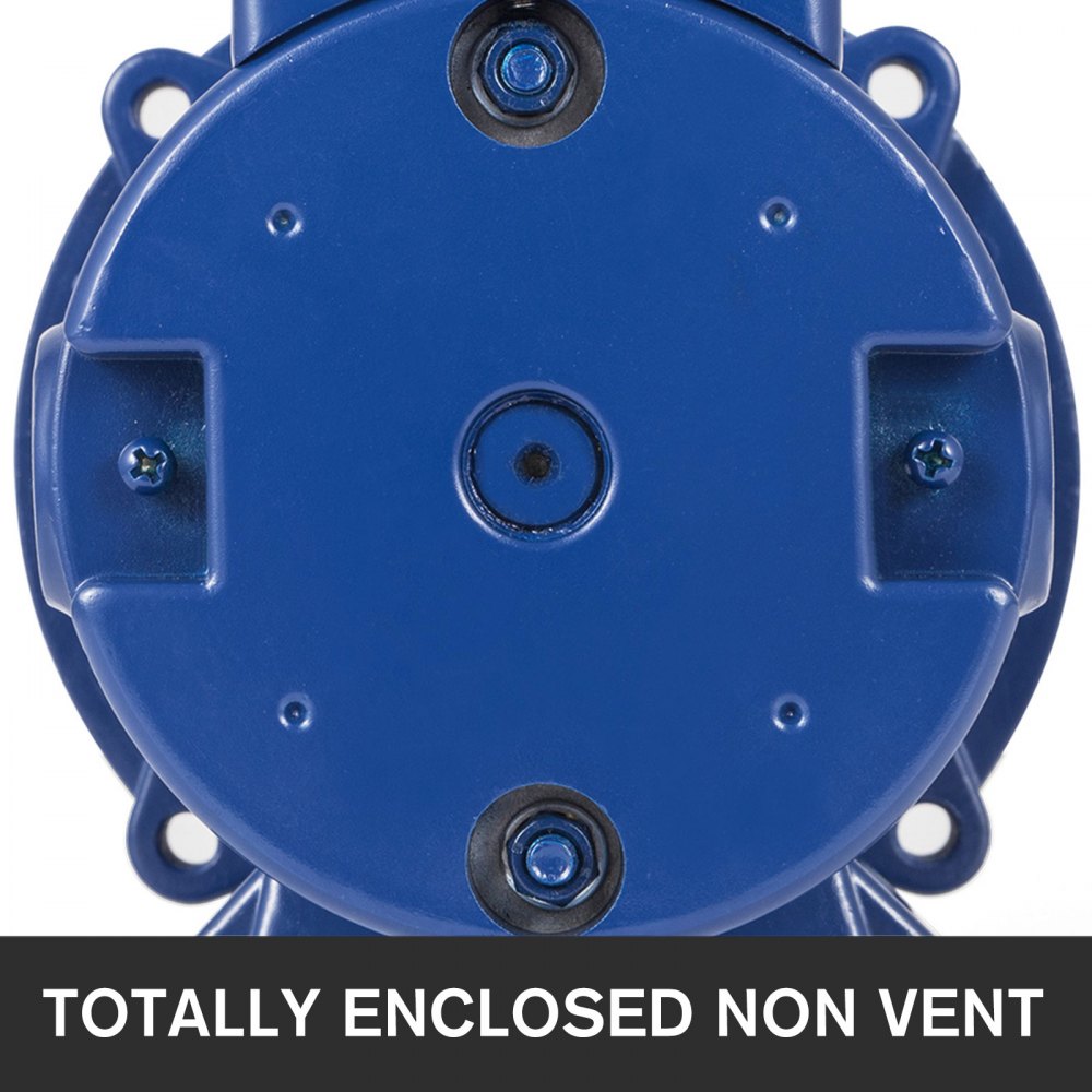 VEVOR Motore DC da 1/2 HP a magnete permanente velocità nominale 1750 giri/min 90 V motore elettrico custodia blu facile da installare per industria leggera, tessile, chimica, stampa